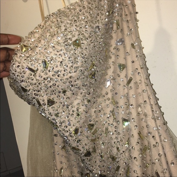 Colors Long Nude Prom Dress - Picture 3 of 4